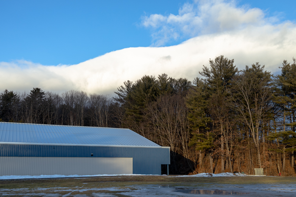 Clouds Over Building and Trees