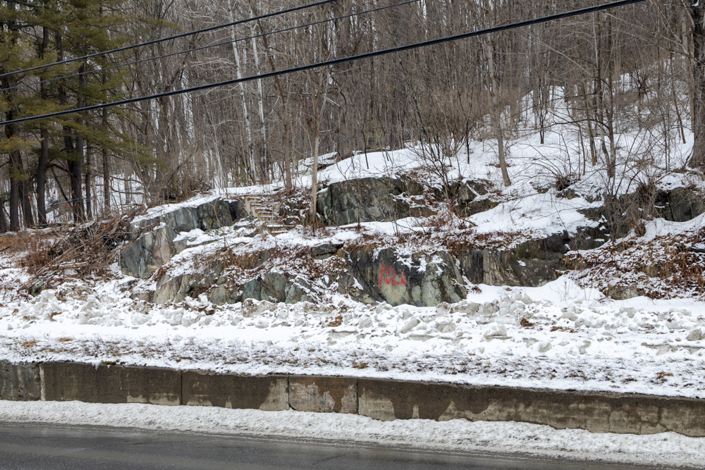 Graffiti and Stairs on Rocks