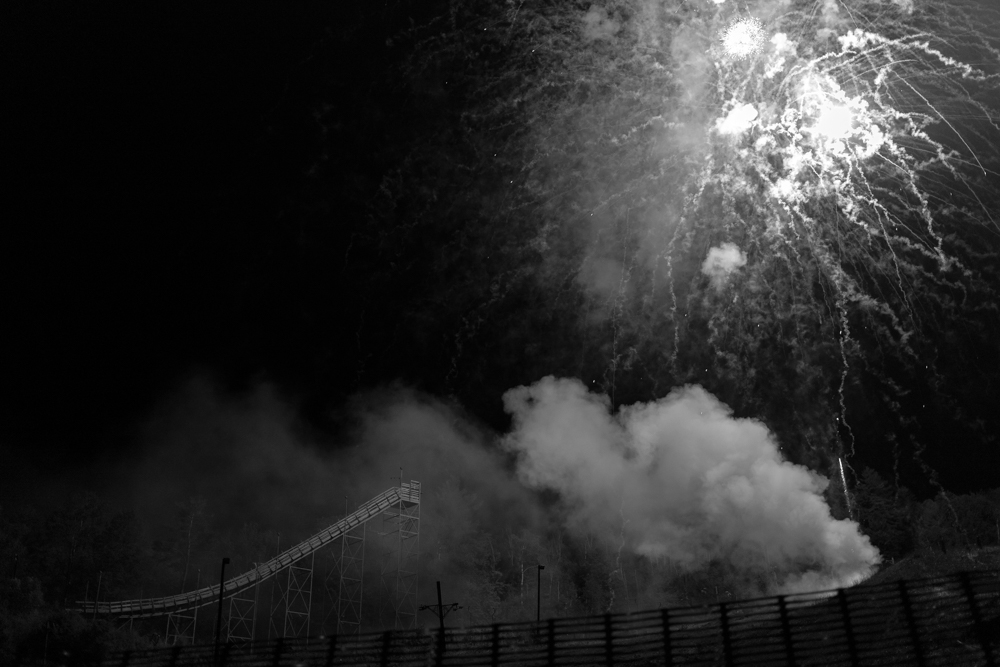 Fireworks over Ski Jump